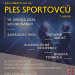 1. Ples sportovců v sobotu 10. února